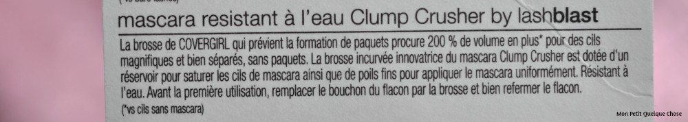 Le mascara Clump Crusher de CoverGirl - Mon Petit Quelque Chose