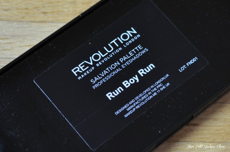 Run Boy Run de Makeup Revolution, Mon Petit Quelque Chose