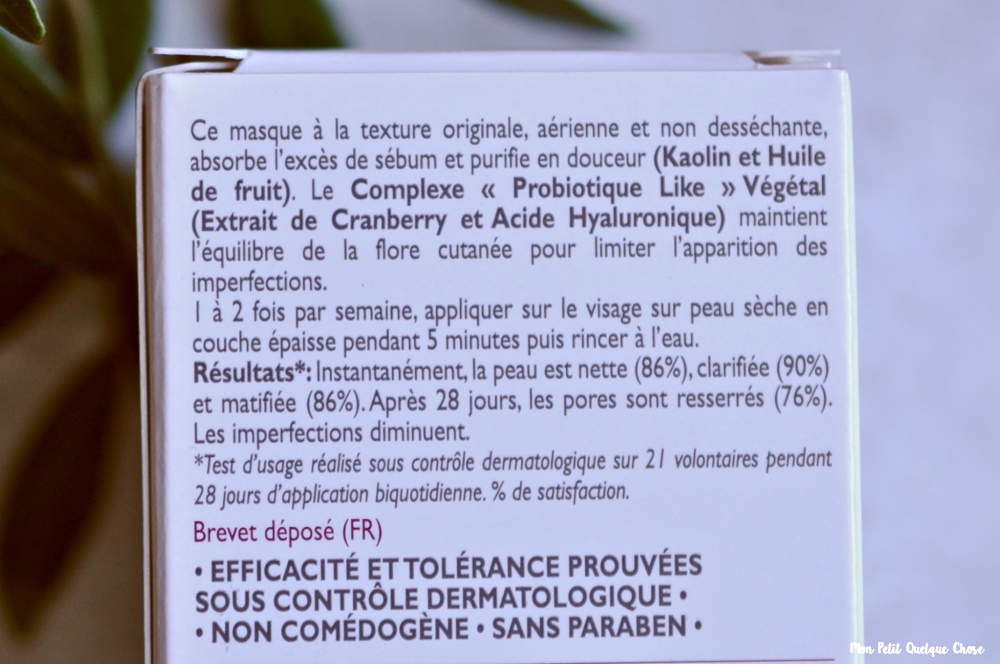 Le Masque Rééquilibrant Matifiant Express de Bio Beauté by Nuxe - Mon Petit Quelque Chose